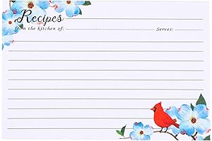 Recipe Cards 4x6 Inches - Double-Sided, Sturdy Card Stock