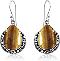 Vista 46 de Veracity Jewelry - Aretes de plata de ley con piedras preciosas para mujeres y niñas, regalo para su cumpleaños, aniversario, esposa, mamá, novia