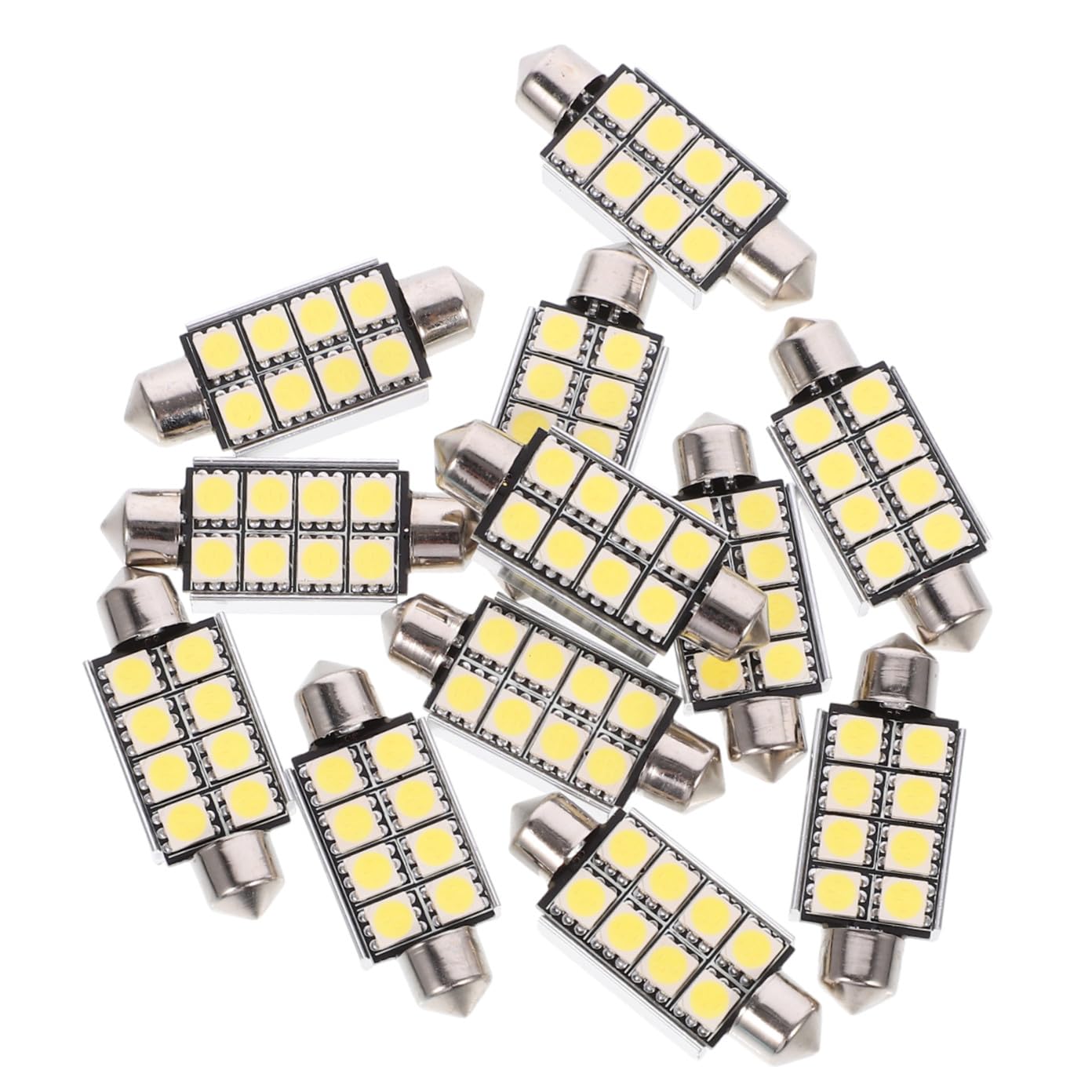 ULTECHNOVO 24pezzi Festoon Led Lampadine Auto Luce Dome Argento Basso Consumo Energetico Alta Durabilità Compatibile Con Adatta Per Illuminazione Strumentazione Auto e Luce Bagagliaio