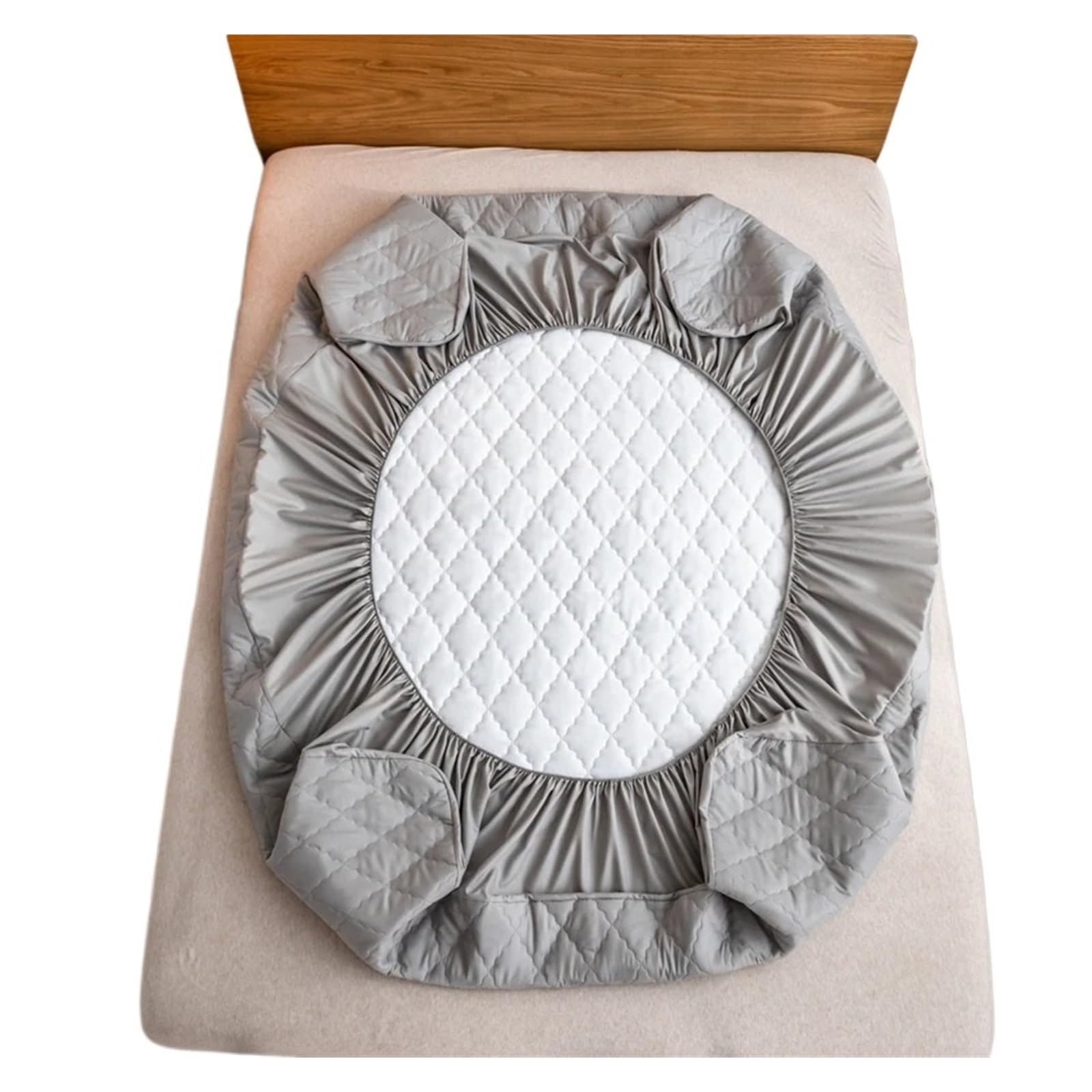 Protège Couette imperméable Housse de Matelas matelassée imperméable, Drap de lit épais de Couleur Unie, protège-Matelas respectueux de la Peau(120x200cm 1pc)