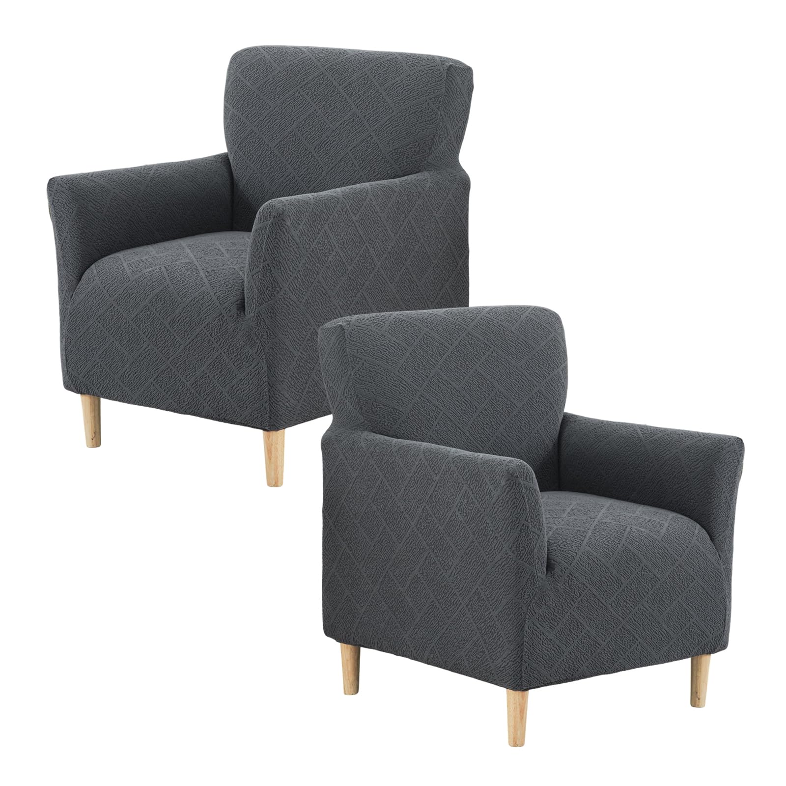 GOSTADY Jacquard Banquet Armchair Slipcovers Soft Chair Covers Armchair 1-Piece Stretch Chair Covers for Living Room Nonslip Outdoor Armchair Cover