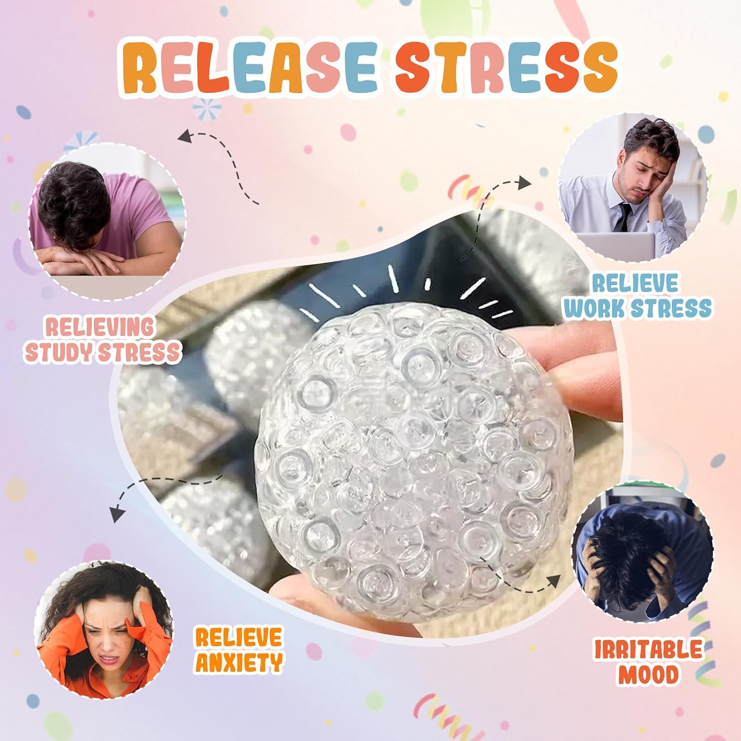 Bead Filled Squeeze Stress Ball for Adults image 2