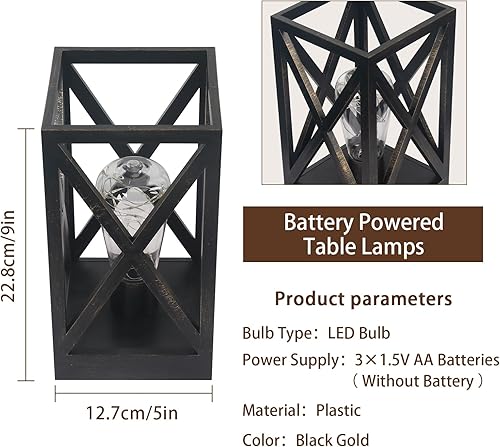 Miniatura 2 de Lámpara de mesa inalámbrica, paquete de 2 lámparas de mesa a pilas, linterna de luz nocturna portátil para decoración de picnic al aire libre,