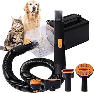 Hundefön Pet Dryer/Staubsaugerflusen/Staubsaugen/Rasieren 2400W Schwarz Hundetrockner Blower mit Einstellbarer Windgeschwindigkeit und Temperaturen Umgebungsluft und Heißluft #LYCSJ71BK-DE