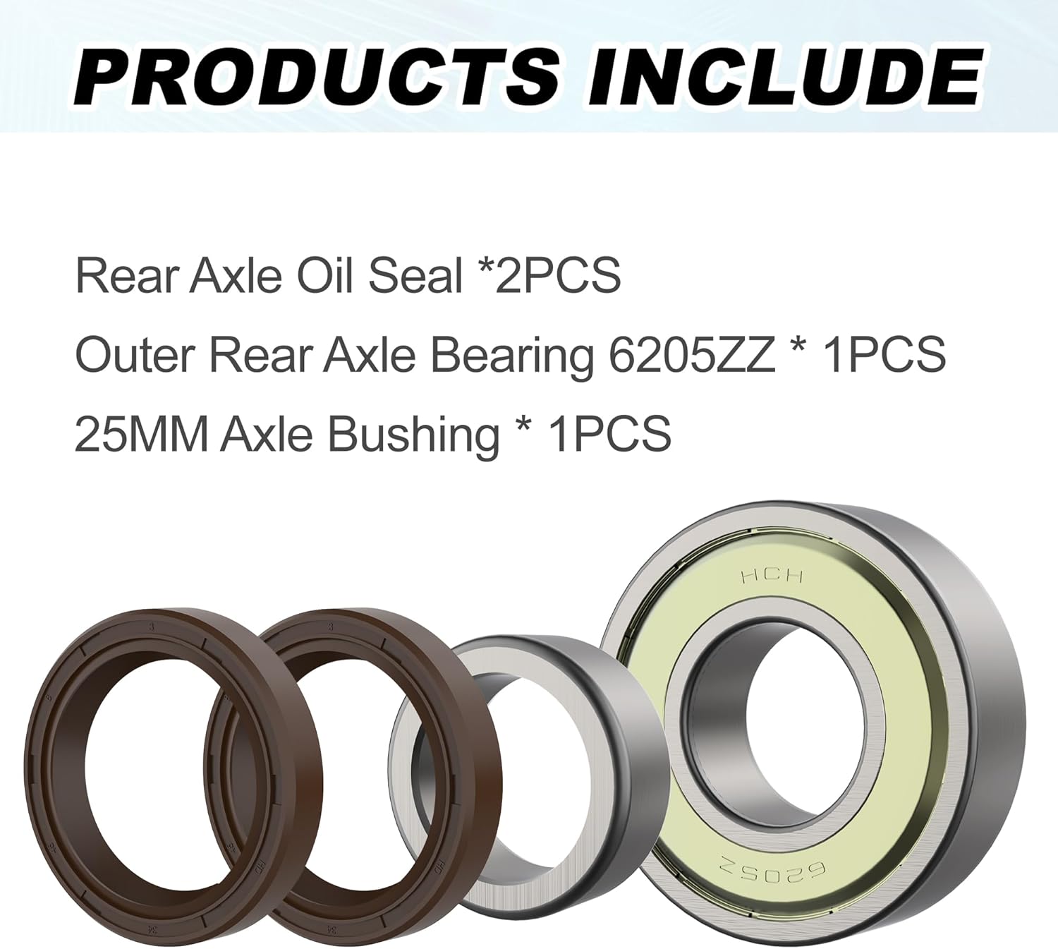 Rear Axle Bearing Bushing & Oil Seal Kit Fuel Seal Fit for Club Car DS & Precedent 1986-2014 Electric, Bearing Shaft Kit Replace OEM 1011291 1014207 1013794