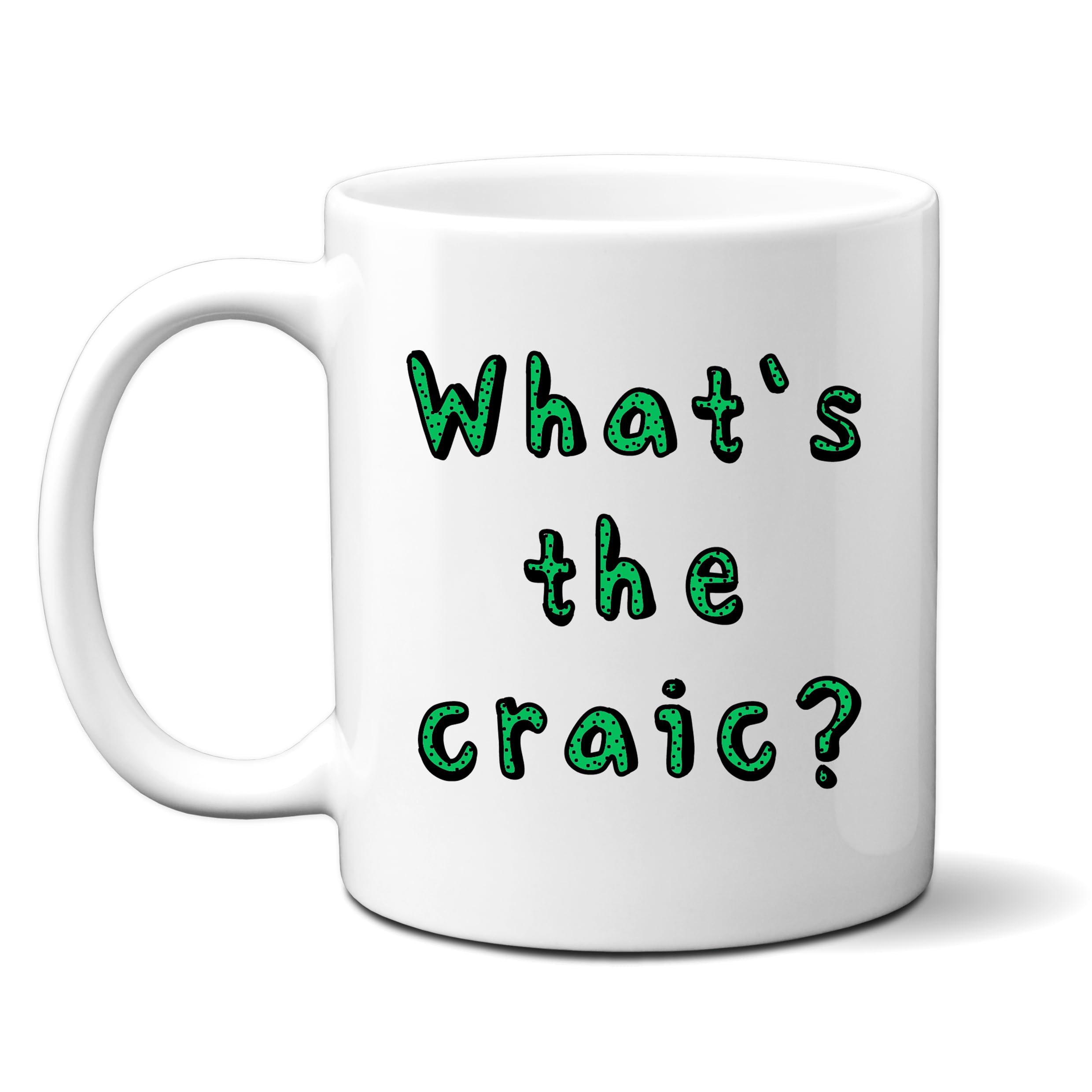 What's The Craic, Funny St Patricks Day Joke, Fun Irish Gift, Personalised Mug