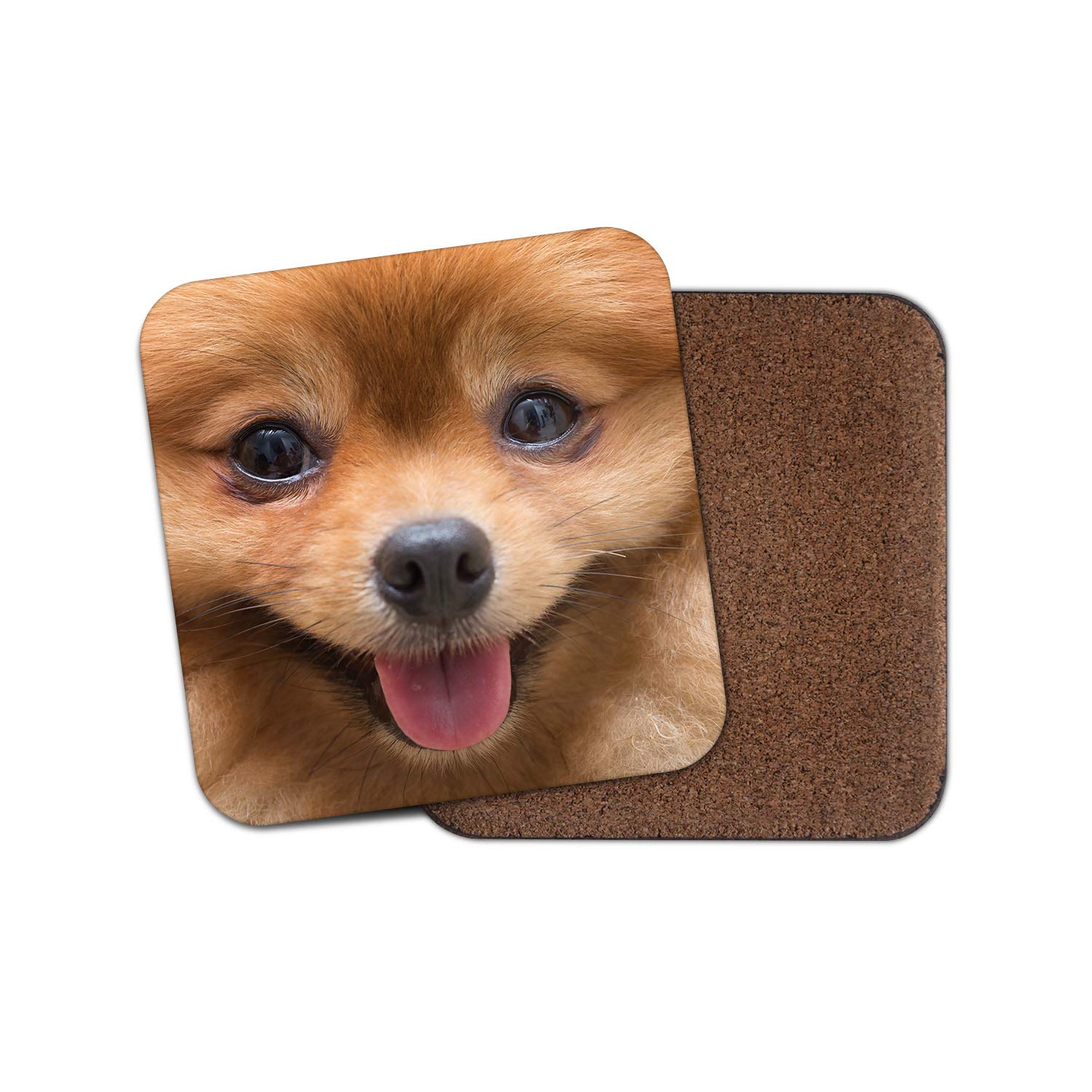 1 x Pomeranian Face Coaster - Cute Dog Chihuahua Puppy Funny Mum Sister #8660