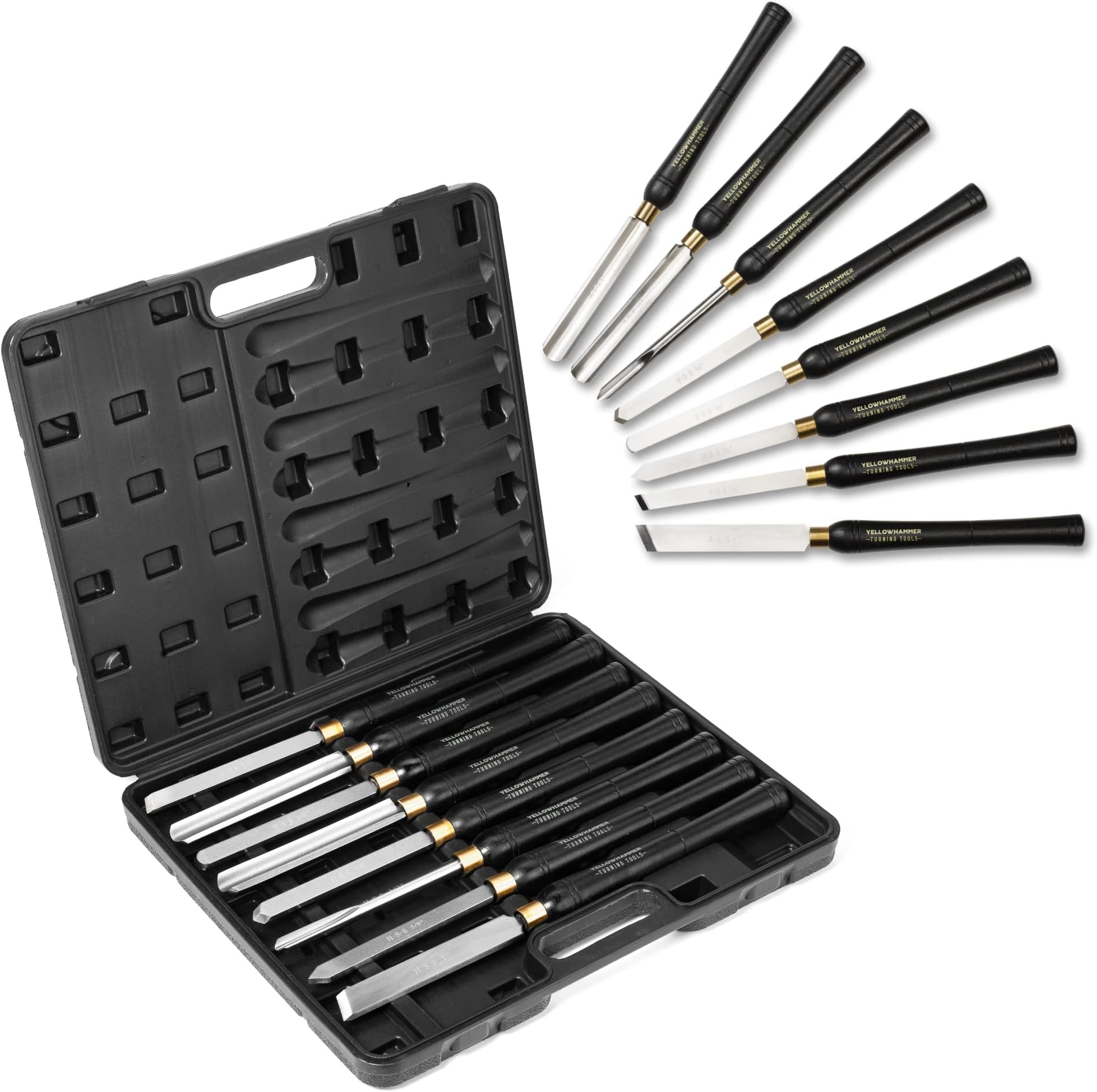 Yellowhammer Turning Tools Essentials 8 Piece Lathe Chisel
