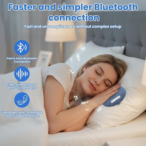 Altavoz Bluetooth para Almohada – Mini Altavoz Portátil para Colocar Bajo la Almohada, ideal para Dormir, con Función de Temporizador y Ruido Blanco – Altavoz para Quienes Tienen el Sueño Profundo - 3