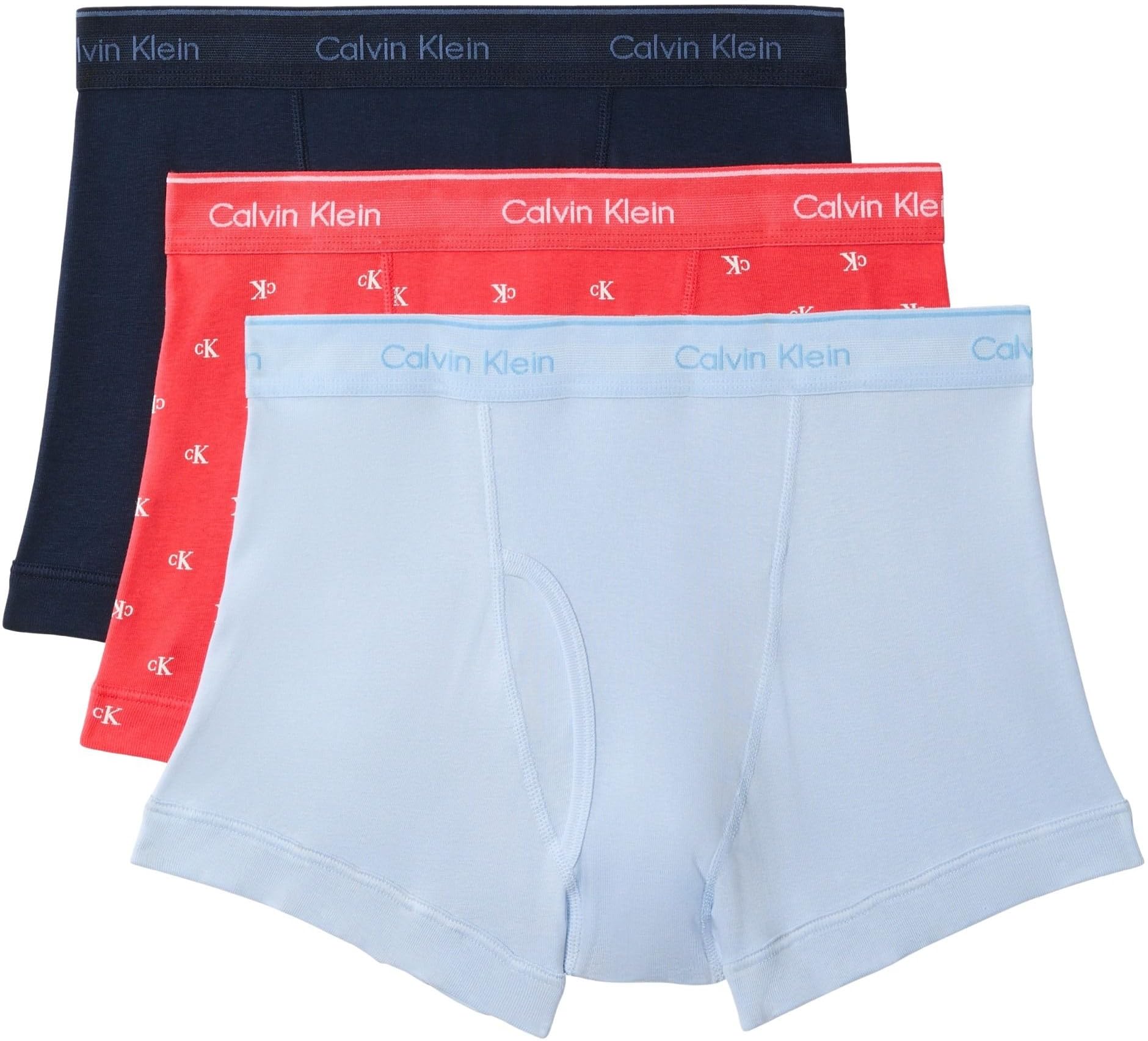 Calvin Klein Men TRUNK 3 PK PINK (Shoreline/Diamond Logo Punch Pink/B) M