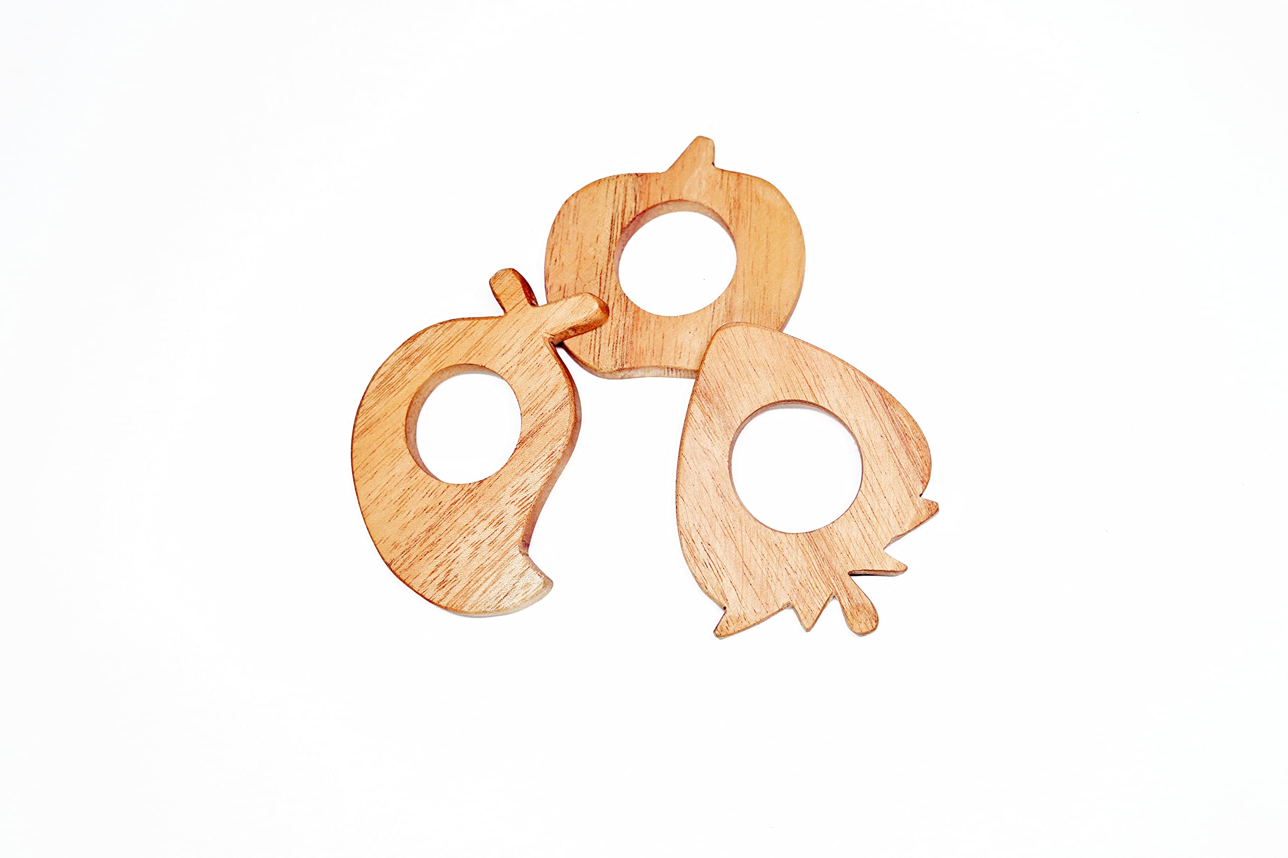 CHANNAPATNA TOYS Neem Wood Baby Teething Toys For Babies 0-6 Months Baby Toys 0-6 Months Baby Toys 0-3-6-12 Months 3 Shapes Infant Toys Baby Teethers For Babies Baby Rattle Girl Boy Gifts Toys,Brown (B0BW4BZ917) Amazon Price History, Amazon Price Tracker