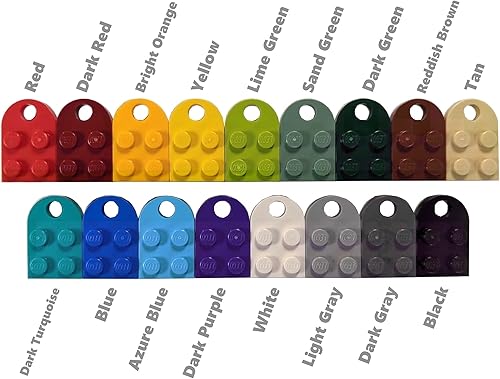 Miniatura 2 de Basic LEGO Brick Heart Keychain Set (Set of 2) - 18 colors mixmatch