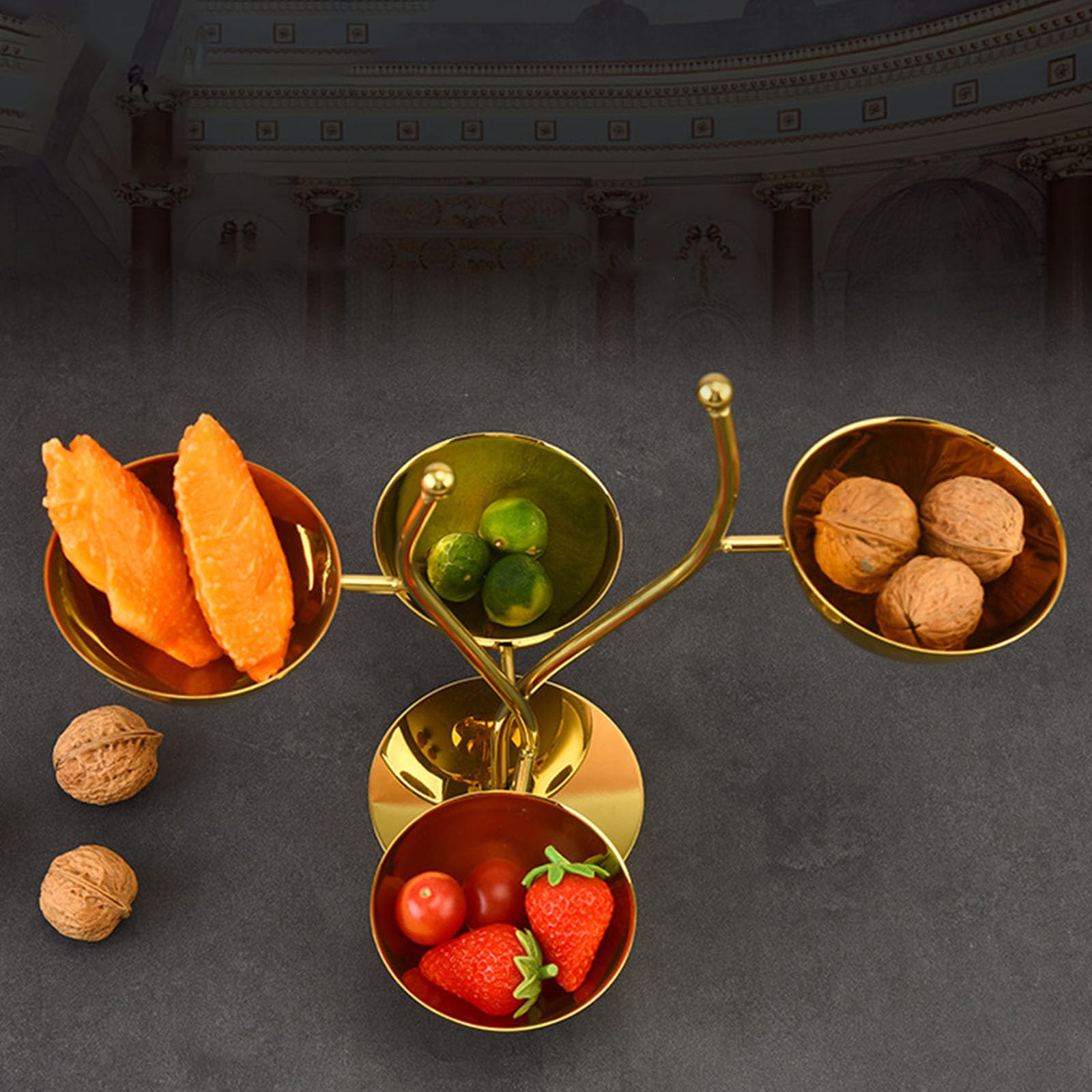 Plateau À Apéritifs Robuste Plusieurs Compartiments Collations avec Bols pour Recevoir des Événements en Plein Air Et des Repas Quotidiens Bol De Service Multi-Compartiments pour Les