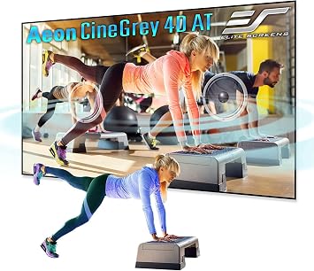 شاشات النخبة Aeon CineGrey 4D شفافة صوتيًا ، 110 بوصة Diag. 169 ، 4K / 8K السقف ضوء المحيط رفض CLR / ALR حافة الإطار الثابت شاشة عرض شفافة الصوت الحرة ، AR110H-ATD4