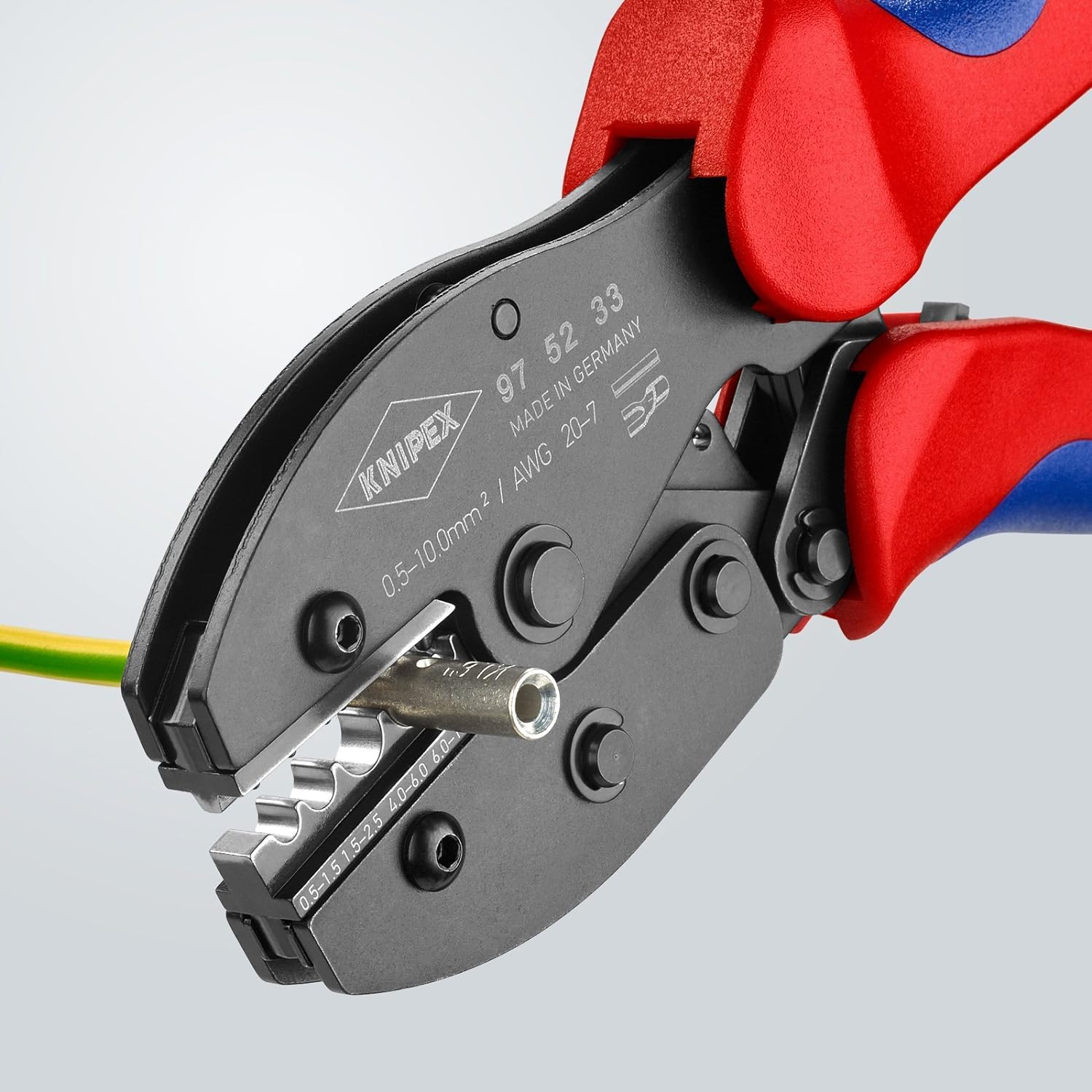 Knipex Krimptang compacte bouwvorm gebruineerd, met meer-componentengrepen 195 mm 97 52 20