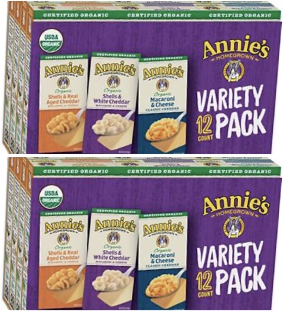 Annies Homegrown Organic Macaroni and Cheese Variety Pack, 12 ct./6 oz.( 2 PACK)