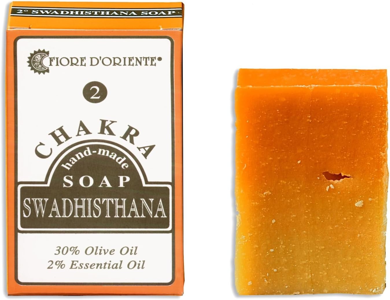 Fiore D'Oriente 2nd Chakra Handmade Soap Bar Swadisthana (Orange) 70 Grams