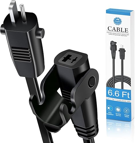 Miniatura 10 de Sopito Cable de extensión de 8.2 pies (8.2 ft) para silla elevadora o reclinable eléctrico, cable de fuente de alimentación de repuesto para Okin