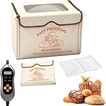 Foldable Bread Dough Proofing Box with 50-113F Temp & 48H Timer
