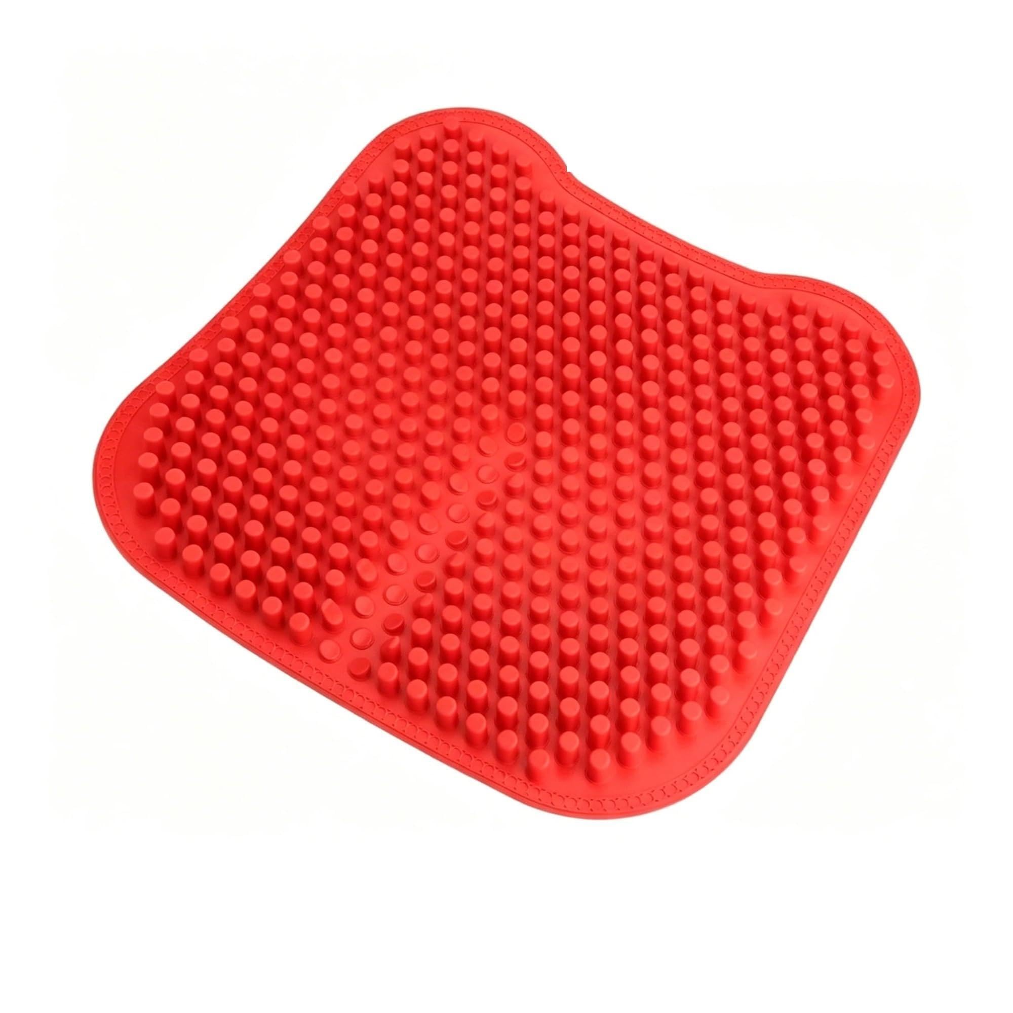 Hviyroi car seat cushion Cool Breathable Silicone Car Seat Cover Cushion Lumbar Back Support(Seat cushion-Red)