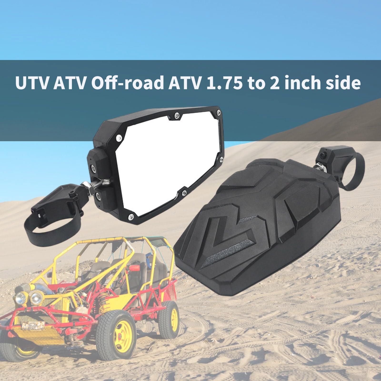 Reflectores laterales UTV, adecuados para barra antivuelco de 1.75 a 2 pulgadas, ayuda de conducción de apoyo, para varios terrenos, fácil instalación, reflectores laterales en todos los