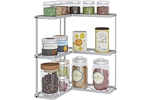 Kitchen L-Shaped Spice Rack: Triangular Storage Solution