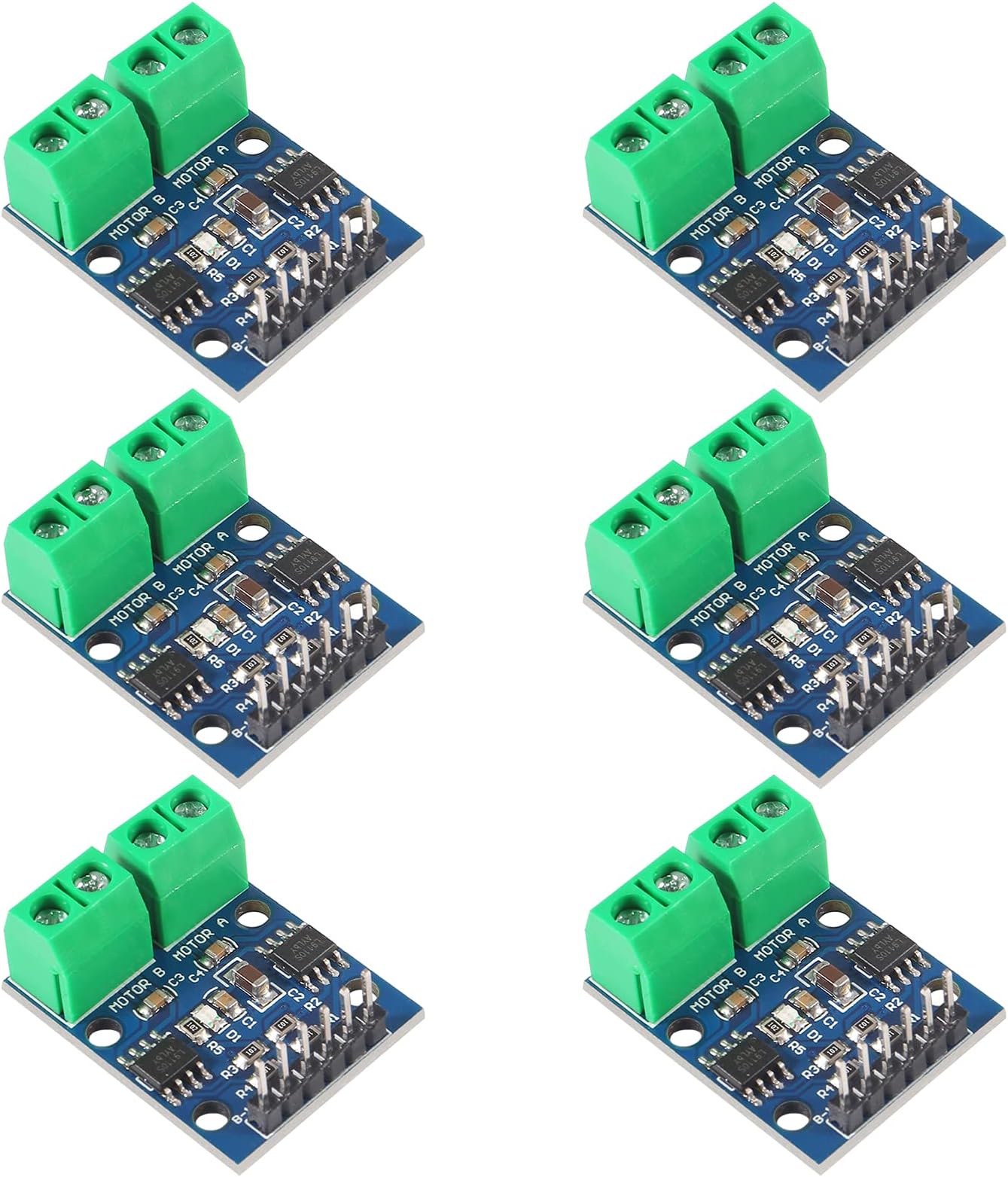 ACEIRMC 6pcs L9110S DC Motor Drive Module Stepper Motor Drive Controller Board 2.5-12V H-Bridge Can Drive Dual DC Motor at The Same time or 4 Wire 2 Phase Stepper Motor