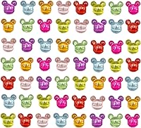 Vista 1 de Cuentas acrílicas, 150 cuentas de cabeza de ratón, color caramelo, agujero grande, colgantes de cuentas pastel surtidas, cuentas de plástico pastel