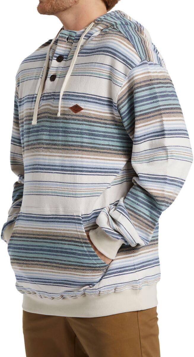 Billabong Men's Rancho Henley Pullover Hooded Flannel