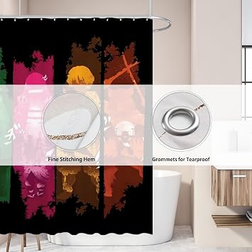 Funnytree Battle Shower Curtain, Video Game Bathroom Decor, Durable Easy Care Washable, 72X72(Hooks Not Included) SC00041-002