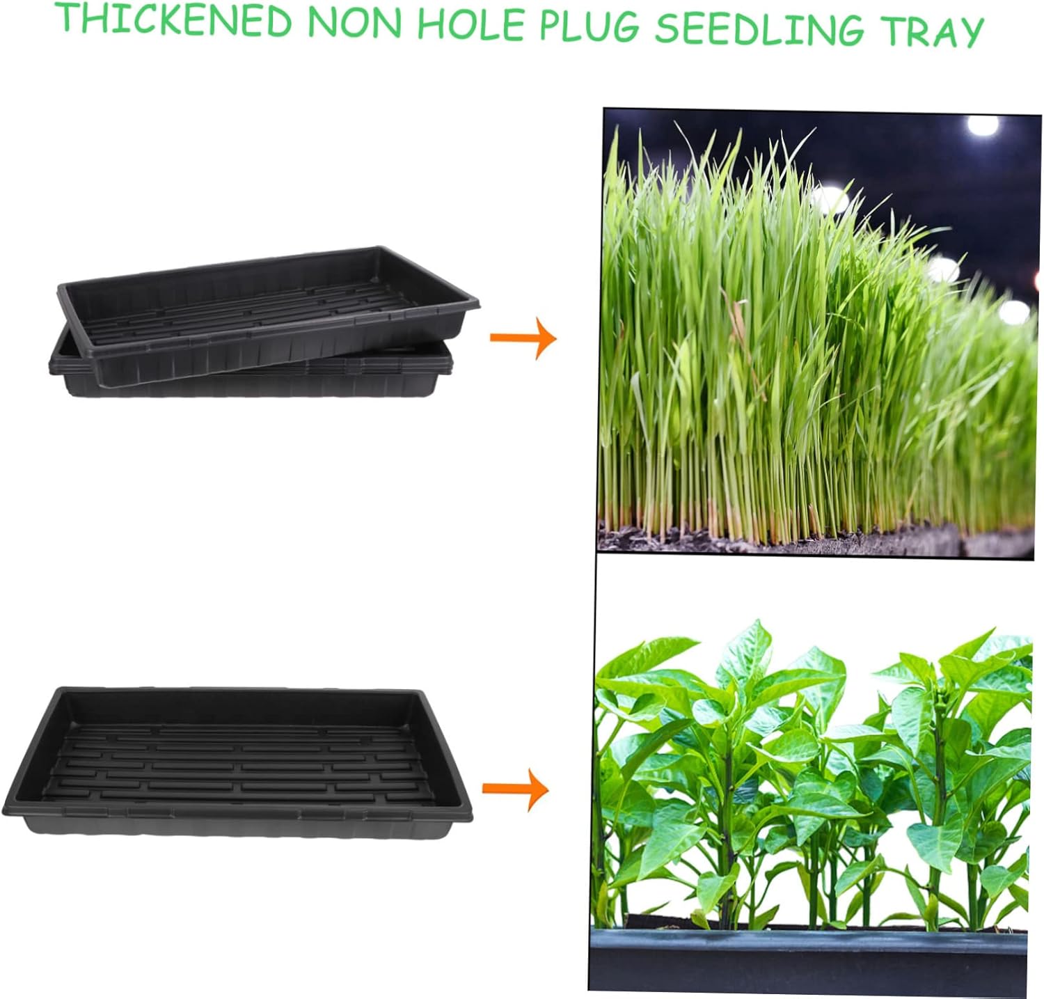 SUPVOX 4pcs Thickened Seed Starter Trays for Easy Germination Durable Plant Growing Trays for Mung Bean Peanut and Black Bean Lightweight and Reusable Design