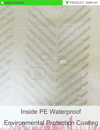 Miniatura 54 de LANGYASHAN Contenedor de almacenamiento, cesta organizadora plegable de tela de lona para ropa sucia, contenedores de juguetes, cestas de regalo, Un