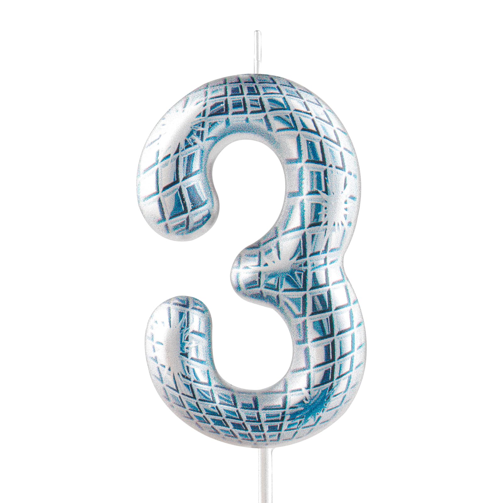 Funny Disco Themed Birthday Candles, Number 21 Retro Disco Mirror Ball Candle Cake Topper Decorations, Dance Party Supplies, 18th 21th 30th 40th 50th 60th Birthday Gifts for Him Her Disco Lovers — view 22