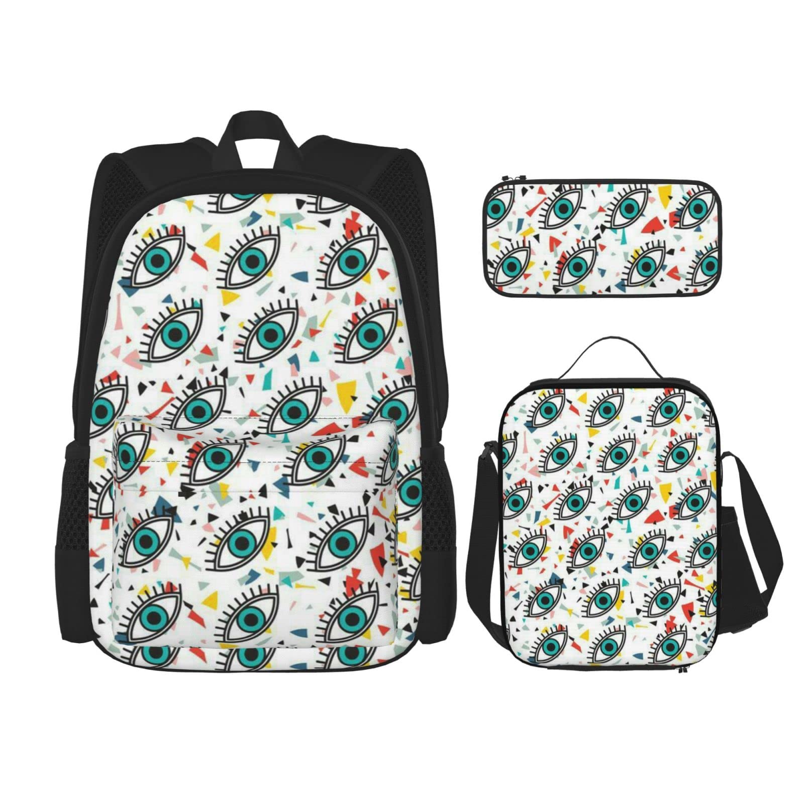 Camouflage-Schulbücher-Set mit Lunch-Tasche, Federmäppchen, Reise-Laptop-Rucksack, Schultasche, 3-teiliges Set