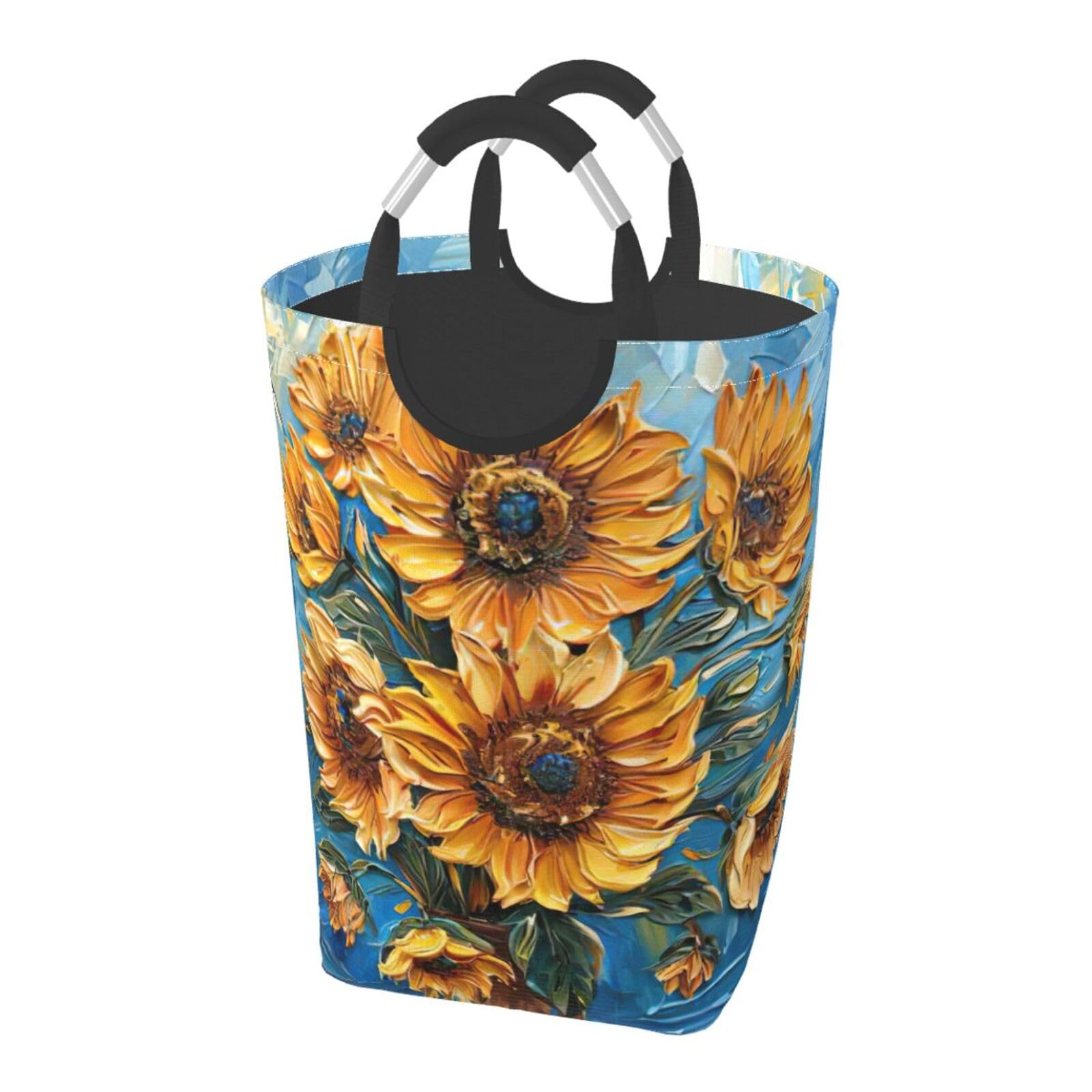 Panier à linge tournesol pour sublimer la décoration de votre chambre ou salle de bain