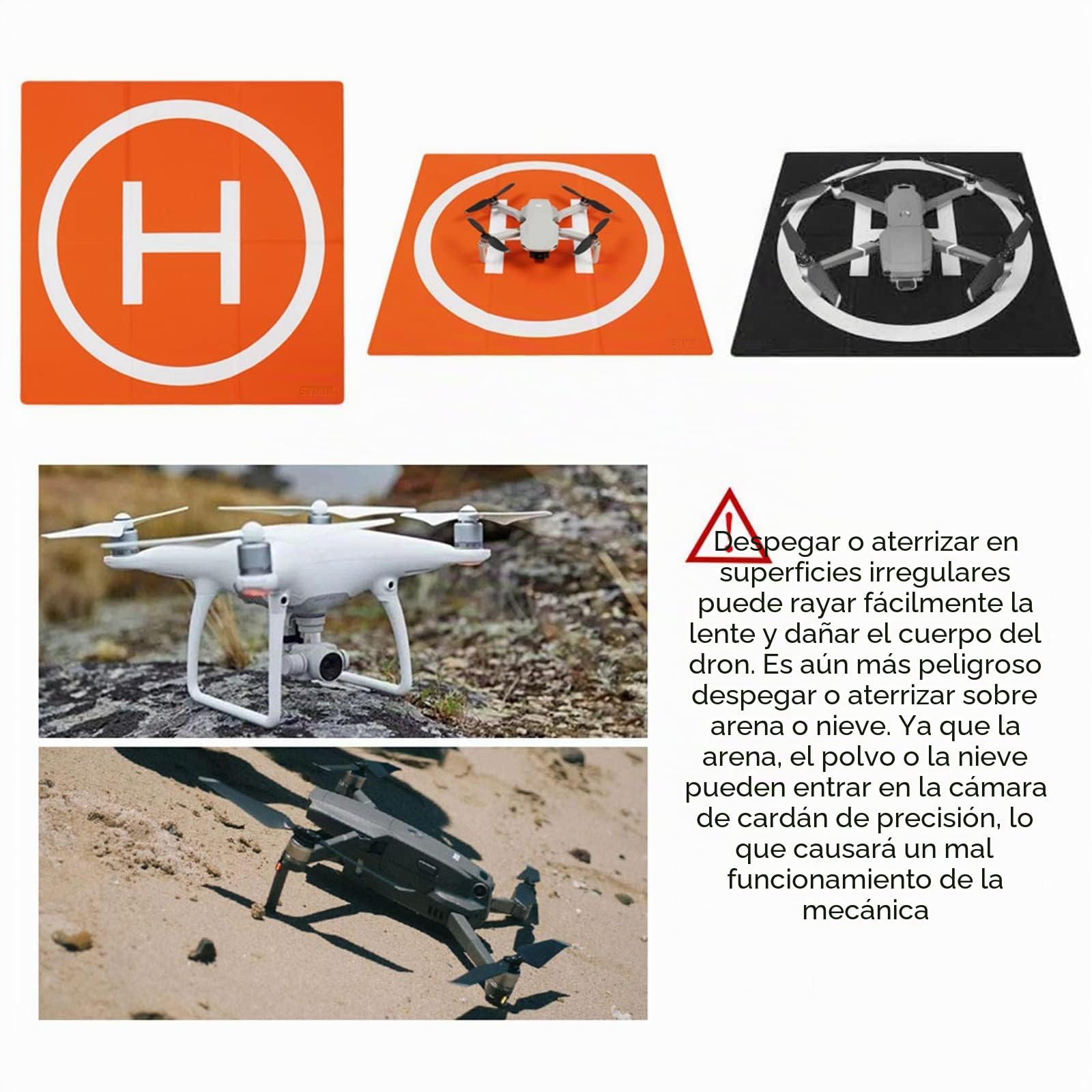SYMIK LP500 Plataforma De Aterrizaje Drones 20''/50cm, Landing Pad (2x3 pliegues) De Plegado Rápido Resistente Al Agua para DJI Mini 4K/Mini 4 Pro/Mini 3 Pro/Mini 2 SE/Mini SE, Air 3S/3/2S/ Air 2