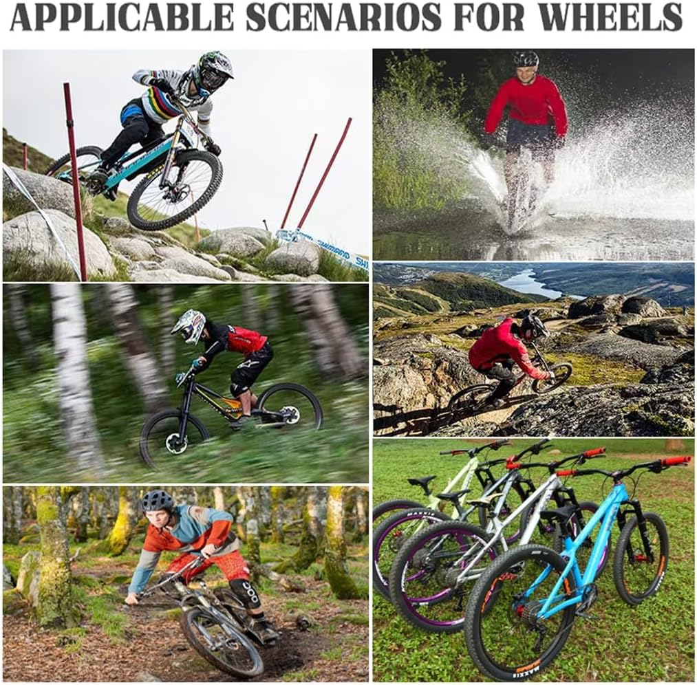 Mountain Bicycle Wheelset 26 27.5 Inch 29 Inch, Aluminium Alloy Rim HG Sealed Bearing 142mm Thru Axle 32H Front & Rear Rim for 7-12 Speed Cassette