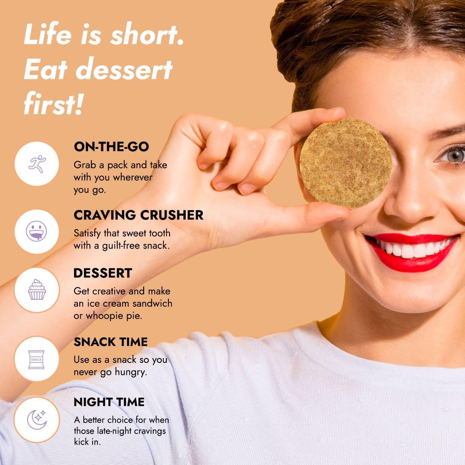 321glo Collagen Cookies | Soft Baked, High Protein Cookies | Low Carb, Low Sugar | Keto Snack for Women, Men, & Kids | 12 Pack (Snickerdoodle)