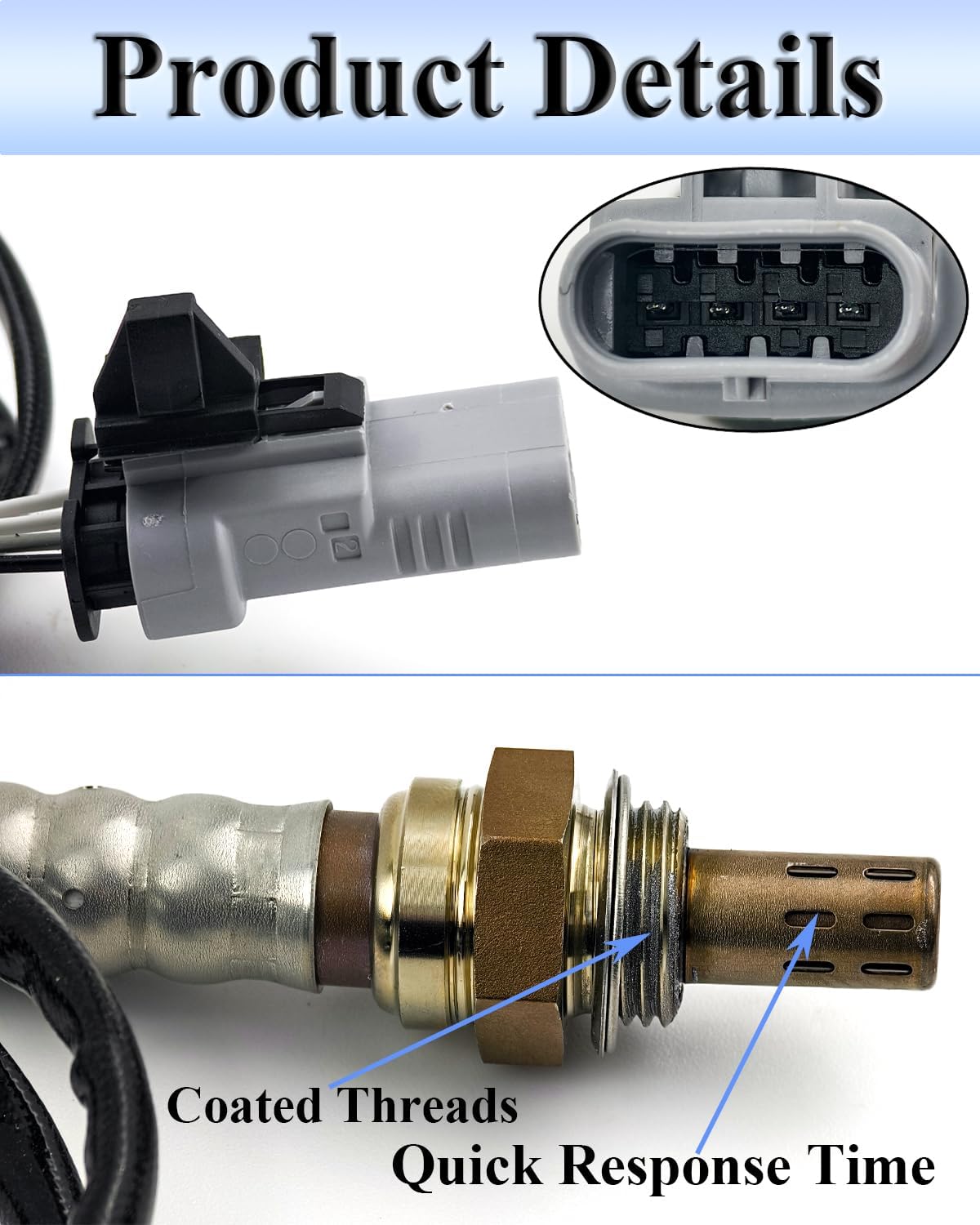 MOHANO 250-241133 234-4763 Upstream & Downstream 4pcs Oxygen O2 Sensor Compatible with Cadillac Escalade, Fits for Chevy Express Cheyenne Silverado 1500/2500, GMC Savana 2500/3500 GMC Sierra 1500