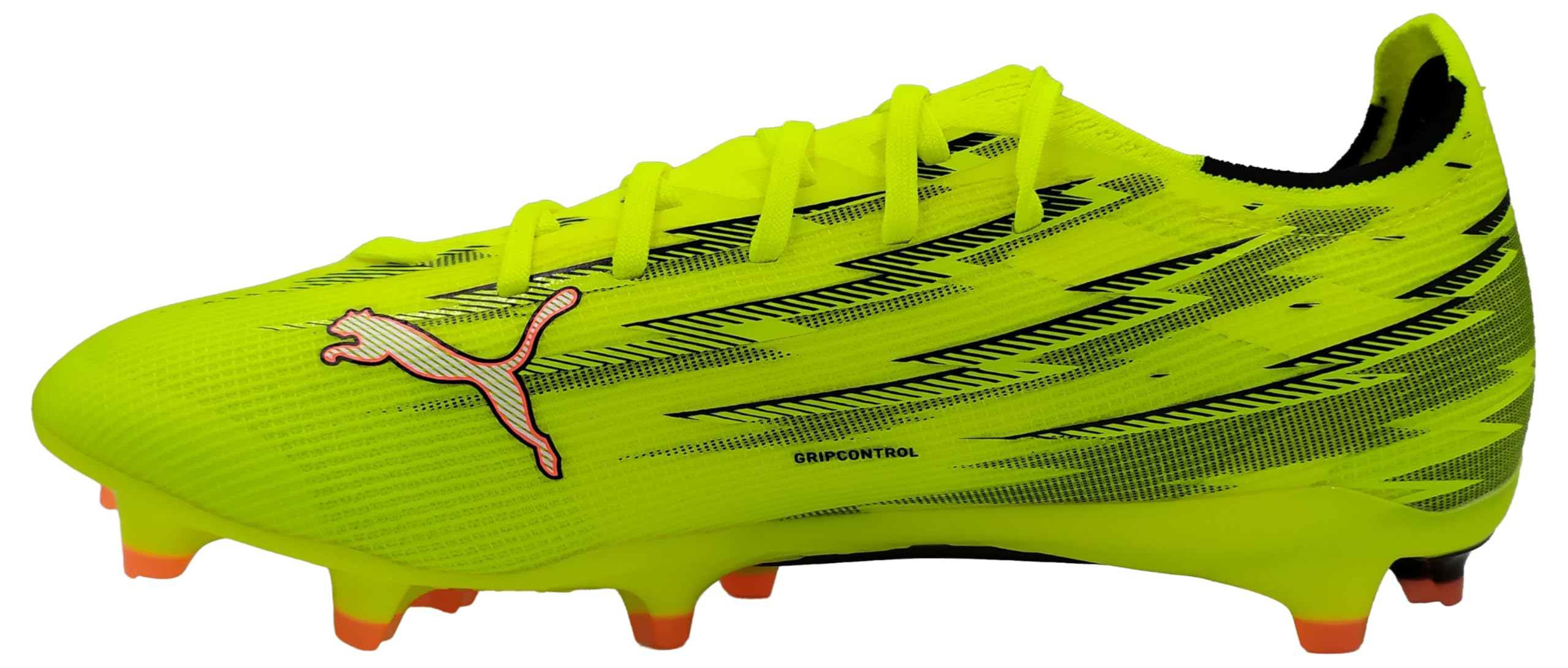 PUMA Unisex Ultra 6 Match Firm Ground/Artifical Ground Football Boots, Yellow Alert-PUMA Black-Glowing Red-Lime Squeeze, 6 UK