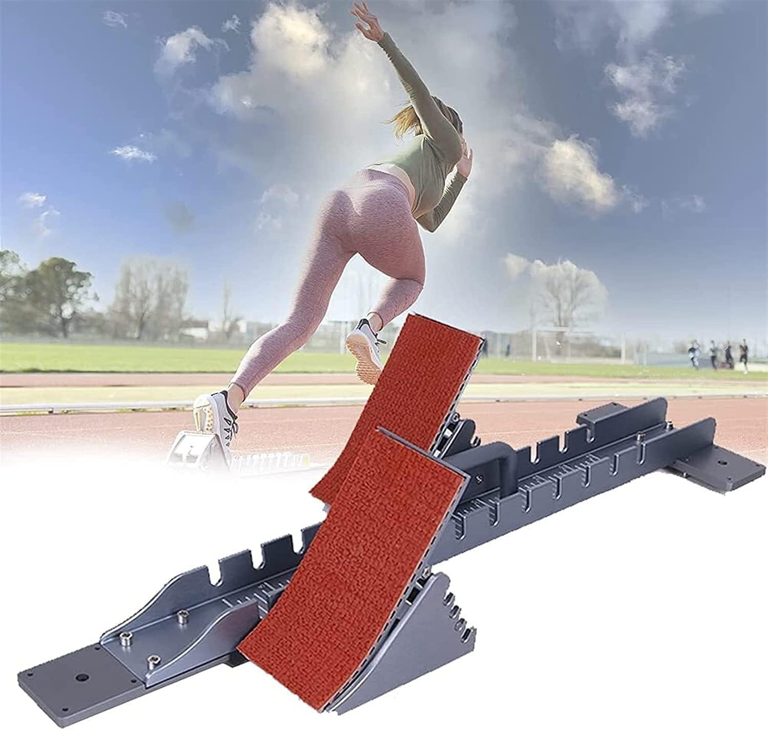 Starting Block for Track and Field Multifunctional Design for Plastic and Cinder Tracks Ideal for Schools and Athletes Durable and Lightweight Construction