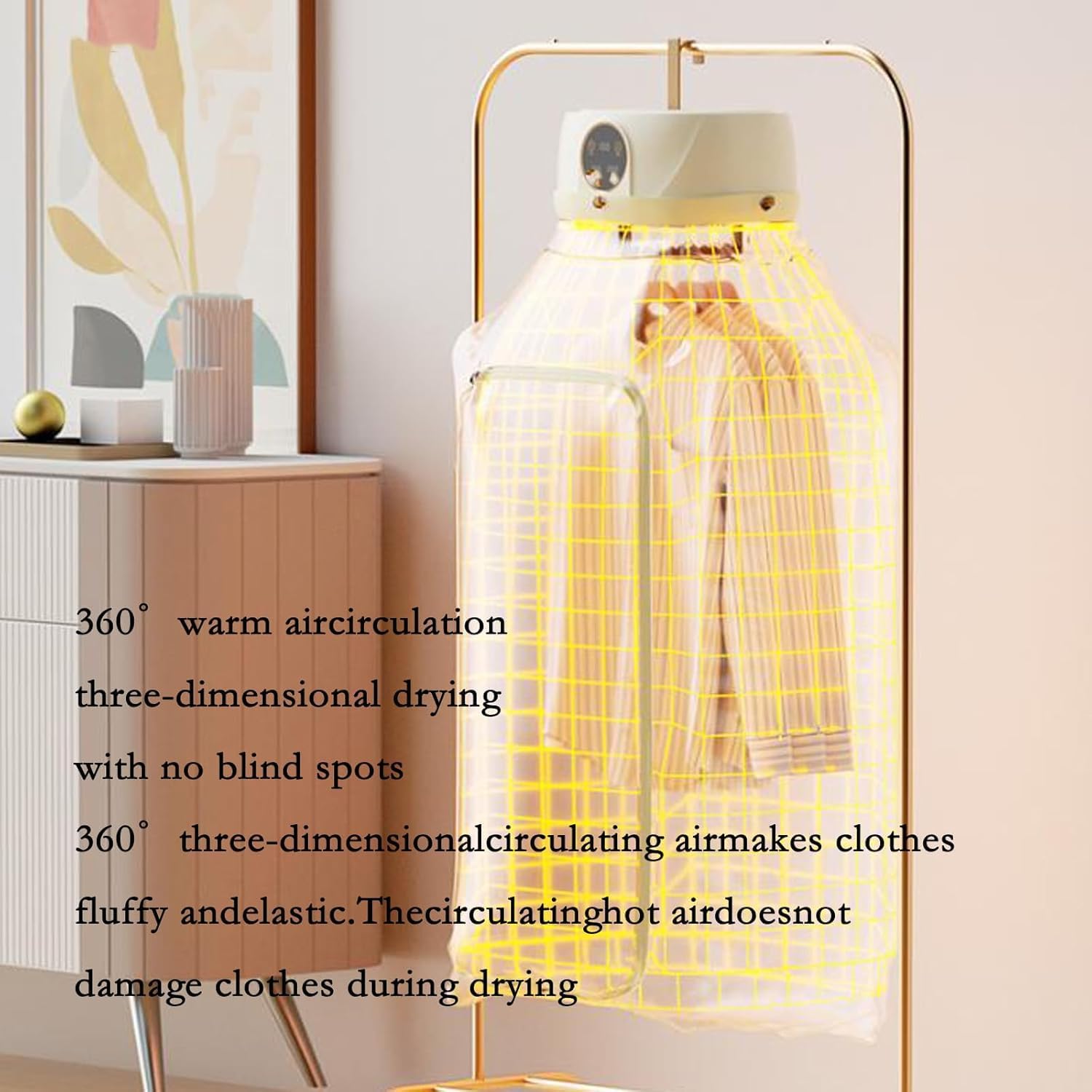 Wireless Inflatable Self Clothes dryer Portable Collapsible Dryer for Home Apartment Travel