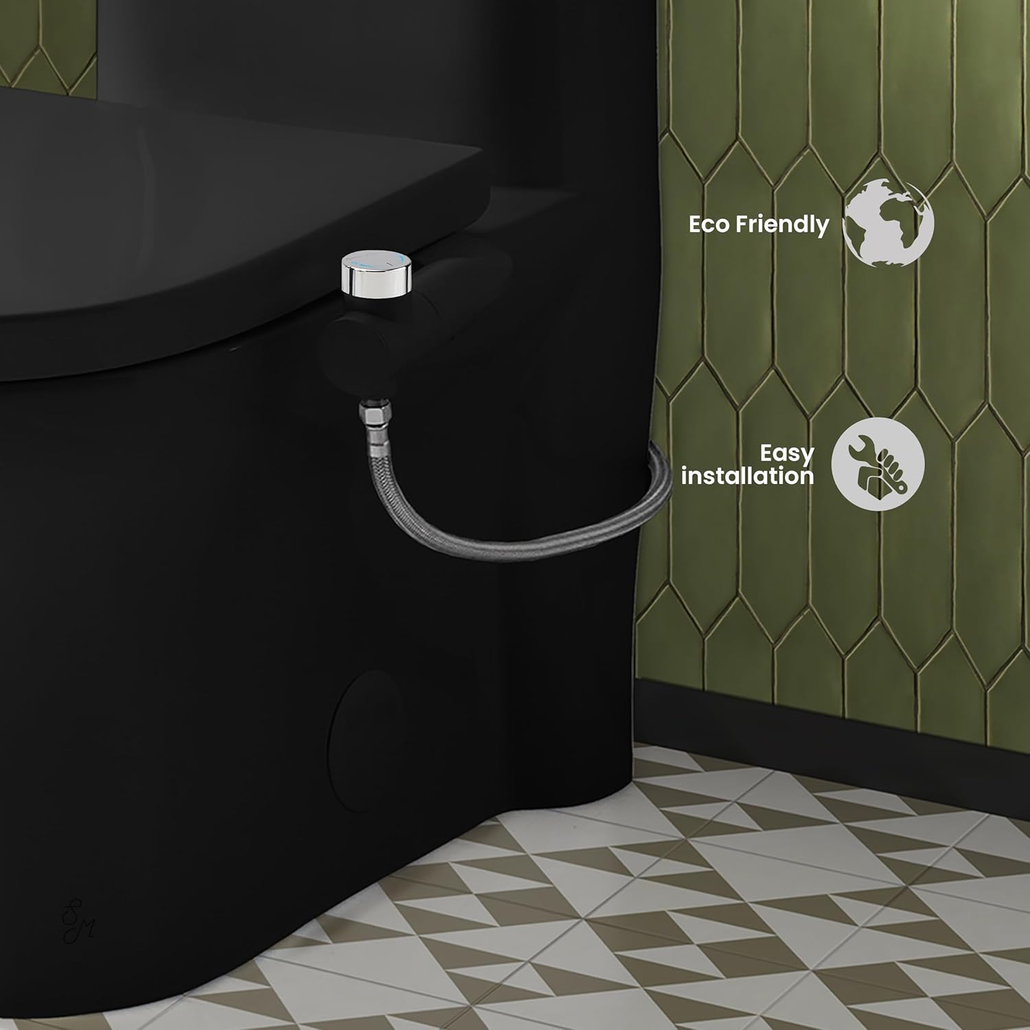 Swiss Madison Aqua Non-Electric Bidet Toilet Attachment in Matte Black