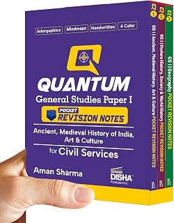 Disha Combo (3 Books) Quantum General Studies Paper I Pocket Revision Notes for Civil Services | UPSC & State PSC Prelims... Price In India