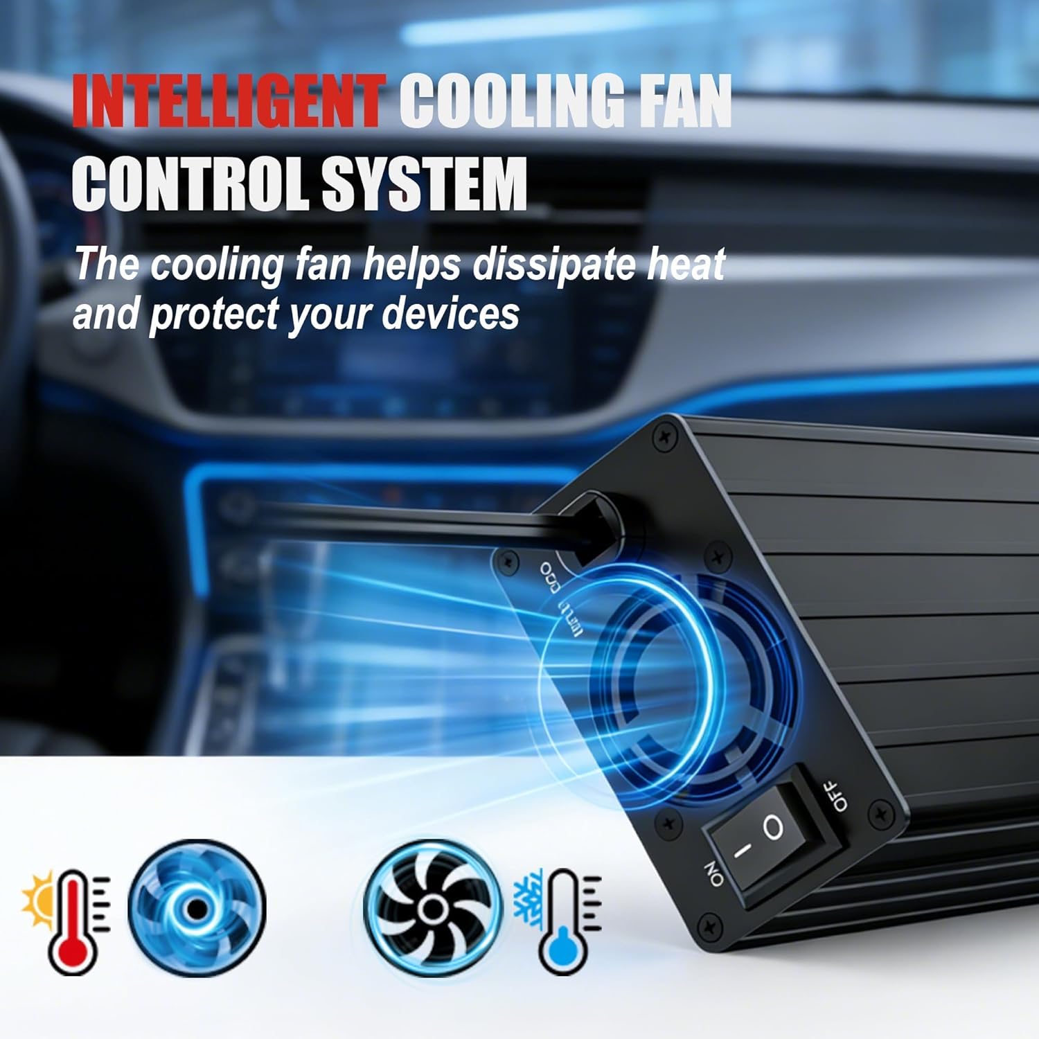 300W Power Inverter – Car Converter DC 12V to AC 110V with PD 65W USB-C & QC 24W USB Ports – Portable Vehicle Charger Adapter for Laptop, Tablet, Phone – Road Trip Essential