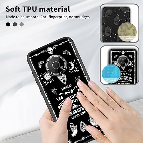 Miniatura 3 de EDGFRTOIO Funda para Nokia G300 (2021) con soporte para el dedo para teléfono, correa elástica para la mano, funda de agarre con soporte a prueba de