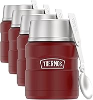 Vista 10 de THERMOS Stainless King Tarro de alimentos aislado al vacío con 2 insertos de contenedor de almacenamiento, 47 onzas, acero inoxidable mate
