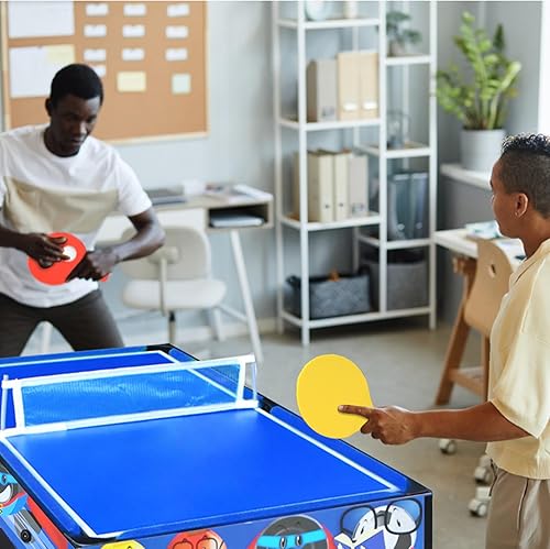 Miniatura 5 de vocheer 4-in-1 Combo Game Table, Competition Game Table Set Pool Billiards, Hockey Table, Soccer Foosball Table, Table Tennis Table, 31.5in