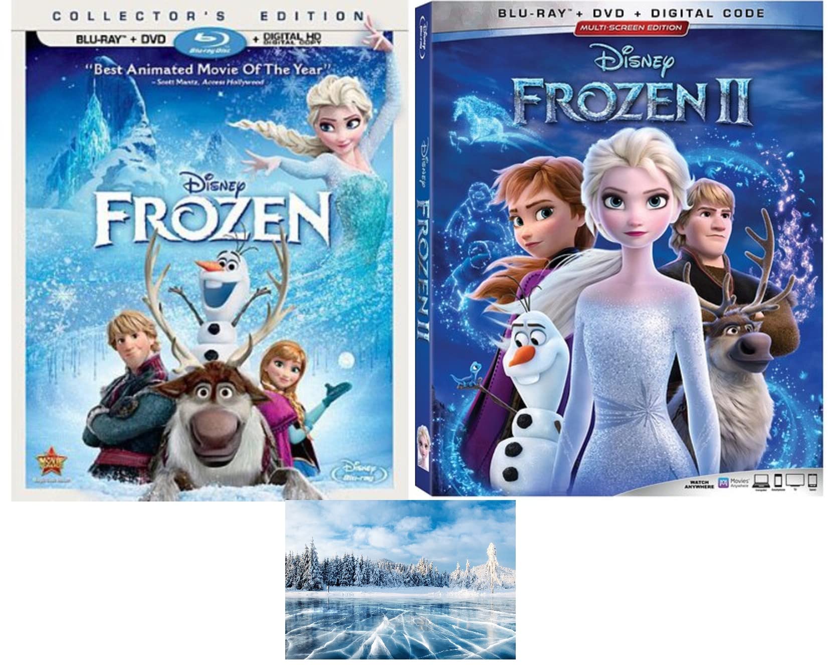 Amazon.com: Disney's Frozen DVD + Blu Ray Double Feature One 1