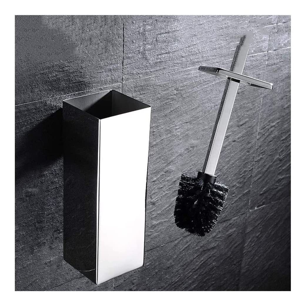 Escobillero Baño Escobilla Baño Portaescobillas De Baño Cuadrado De Acero Inoxidable Portaherramientas De Limpieza De Baño Con Escobilla De Baño Cepillo De Limpieza De Inodoro Escobilla WC Cepillo WC